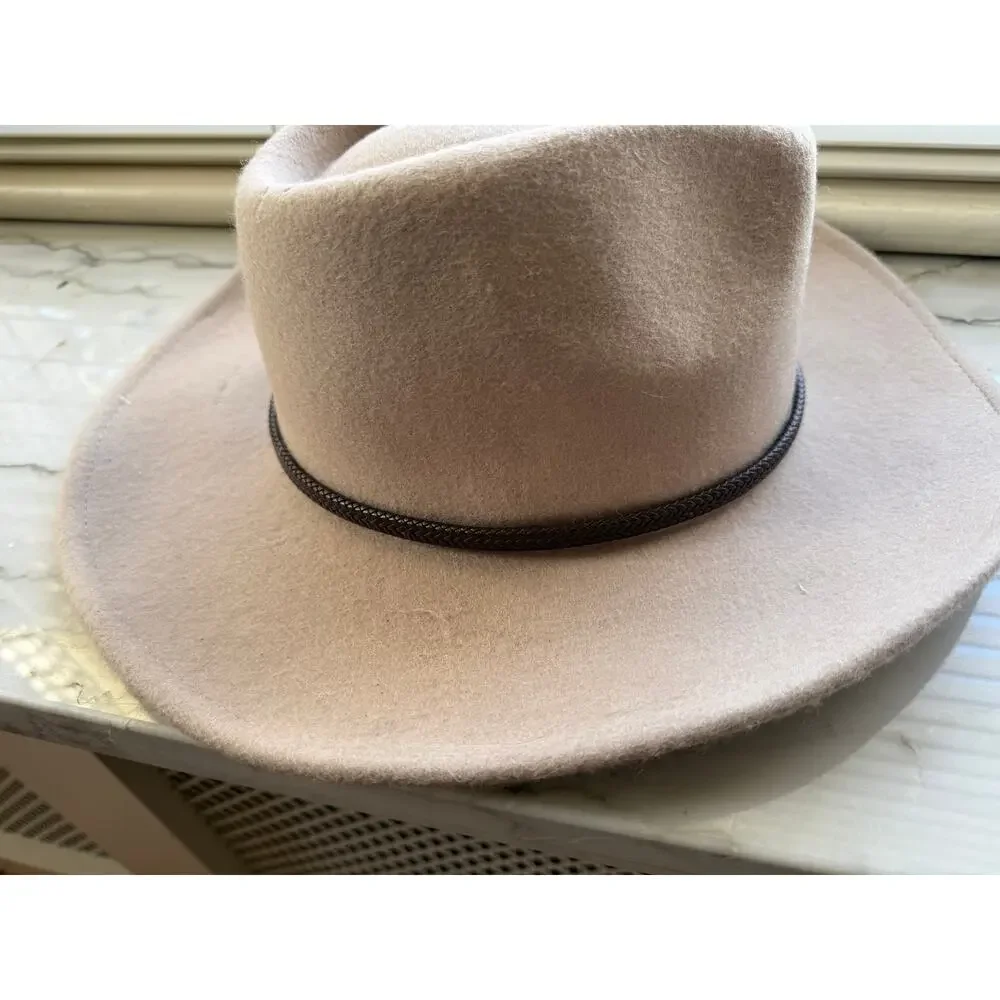House of Harlow 1960 ladies wool cowboy hat beige